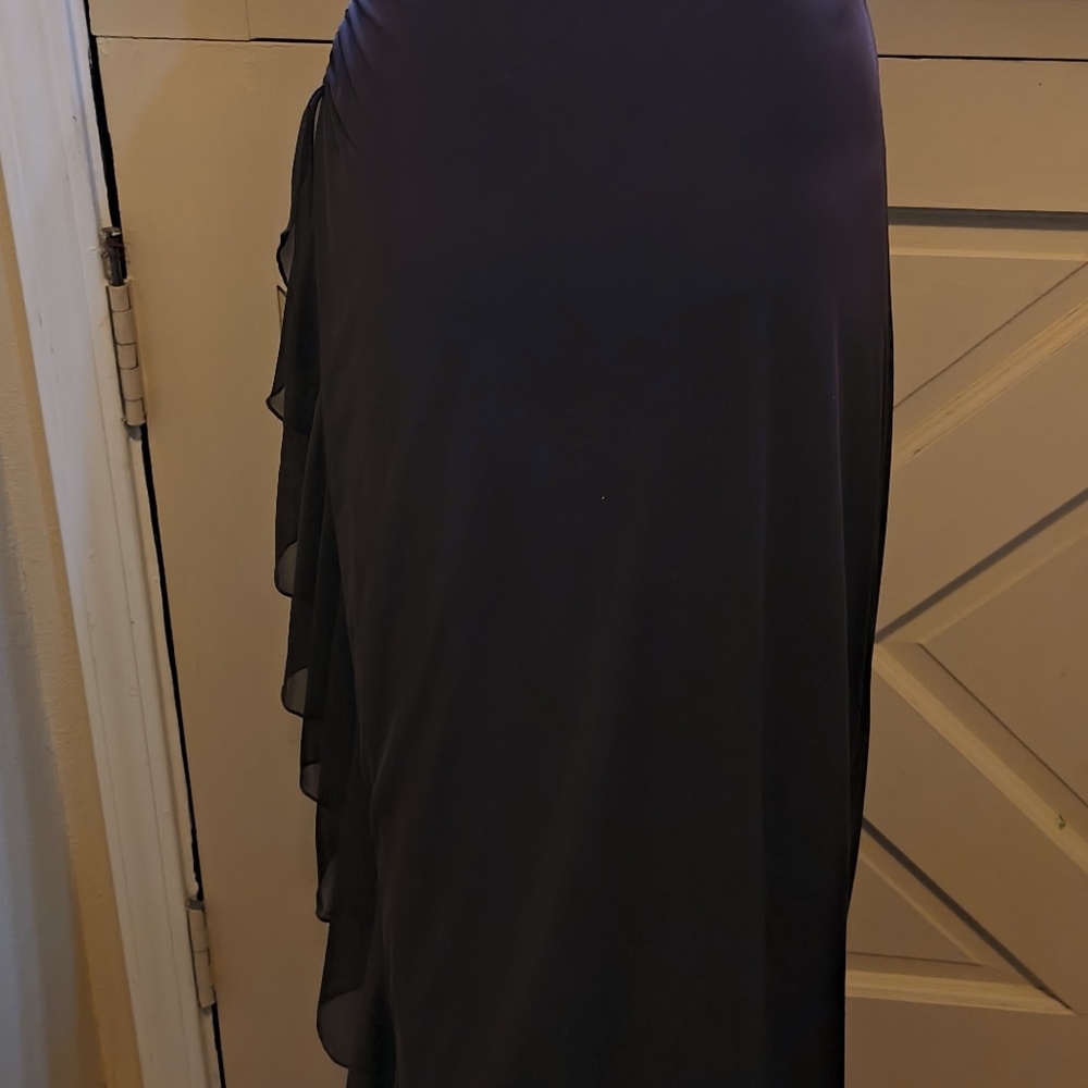 Vintage City Trianglew Chico Elegant Brown Beaded Evening Gown S - Picture 4 of 6